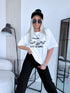 OVERSIZE T-krekls "THE BEST" - BALTS
